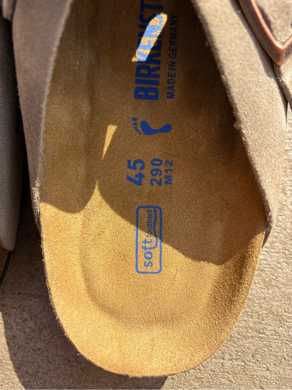 Birkenstock Taupe Suede Boston Clog with Buckle